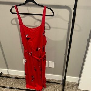Ava & Viv Vibrant Red Midi Dress